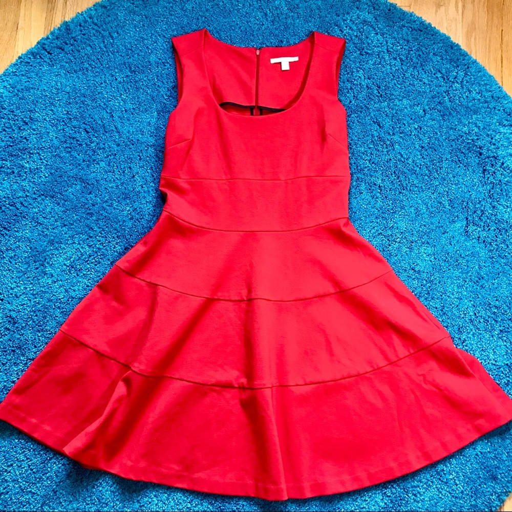 Banana Republic Fit Flaire Red Dress sz 12 NWOT